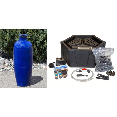 Chianti FNT2281 Ceramic Vase Complete Fountain Kit Vase Fountain Blue Thumb